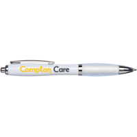 Compton Care White Curvy Ballpen