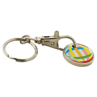 Trolley Coin Keyring Full Colour Print