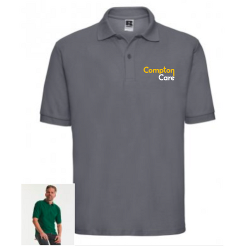 Compton Care Mens Polo- Charcoal