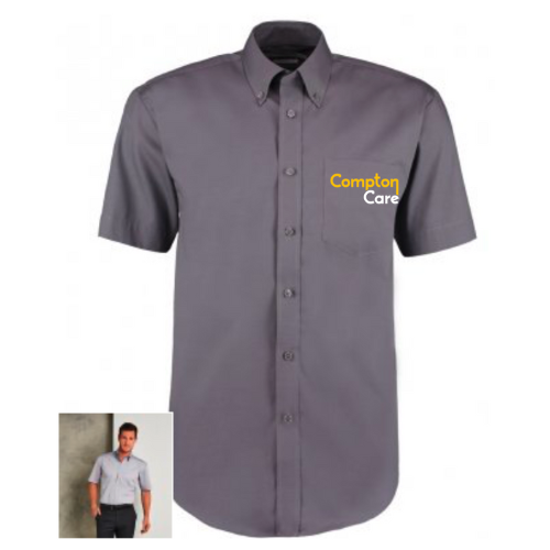 Compton Care Mens Short Sleeved Shirt - Charcoal