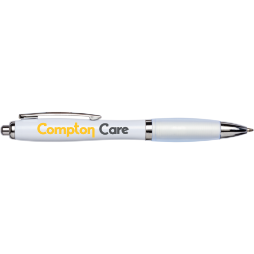 Compton Care White Curvy Ballpen